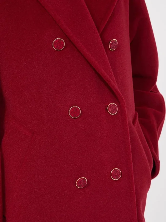 101801 Icon Coat, Dunkelrot
