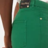 5-Pocket-Hose aus Baumwolle und Leinen, grün 5-Pocket-Hose aus Baumwolle und Leinen, grün