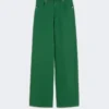 5-Pocket-Hose aus Baumwolle und Leinen, grün 5-Pocket-Hose aus Baumwolle und Leinen, grün