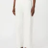 5-Pocket-Hose aus Baumwolle und Leinen, weiß 5-Pocket-Hose aus Baumwolle und Leinen, weiß