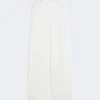 5-Pocket-Hose aus Baumwolle und Leinen, weiß 5-Pocket-Hose aus Baumwolle und Leinen, weiß