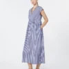 A-Linien-Kleid aus Baumwollpopeline, marineblau A-Linien-Kleid aus Baumwollpopeline, marineblau