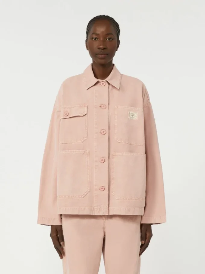 Arbeitsjacke aus Baumwoll-Canvas, rosa Arbeitsjacke aus Baumwoll-Canvas, rosa
