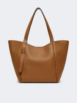 Archetipo-Handtasche aus Leder, bernsteinfarben