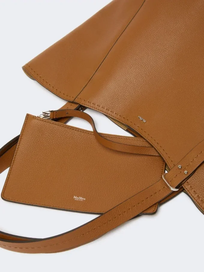 Archetipo-Handtasche aus Leder, bernsteinfarben Archetipo-Handtasche aus Leder, bernsteinfarben