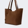 Archetipo-Handtasche aus Spaltleder, dunkelbraun Archetipo-Handtasche aus Spaltleder, dunkelbraun