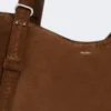 Archetipo-Handtasche aus Spaltleder, dunkelbraun Archetipo-Handtasche aus Spaltleder, dunkelbraun