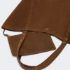 Archetipo-Handtasche aus Spaltleder, dunkelbraun Archetipo-Handtasche aus Spaltleder, dunkelbraun