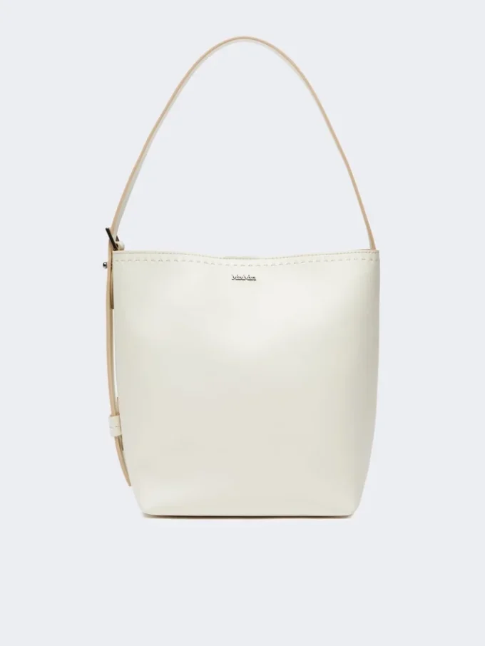 Archetipo kleine Ledertasche, weiß