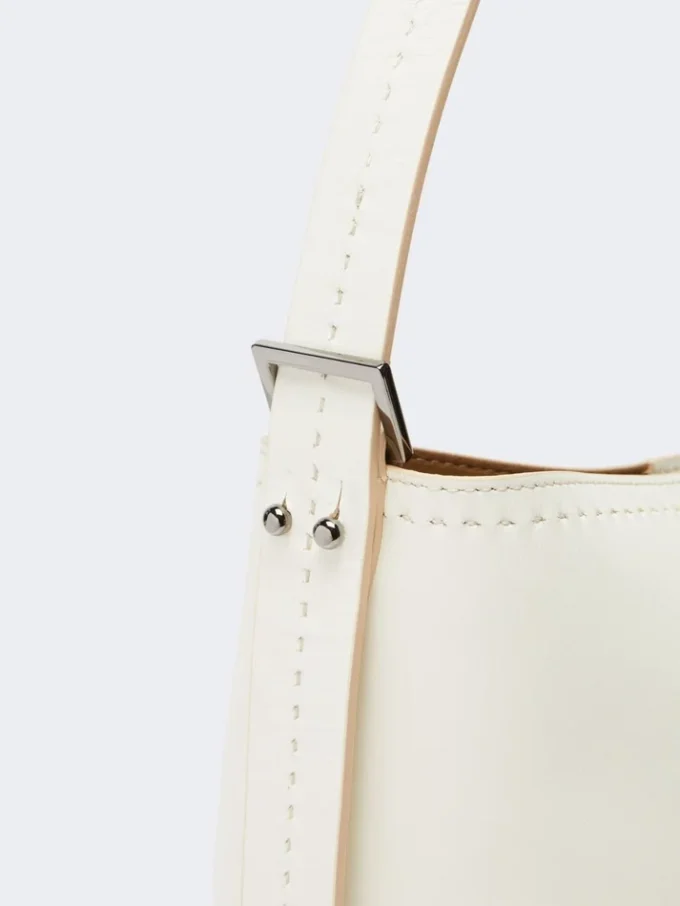 Archetipo kleine Ledertasche, weiß
