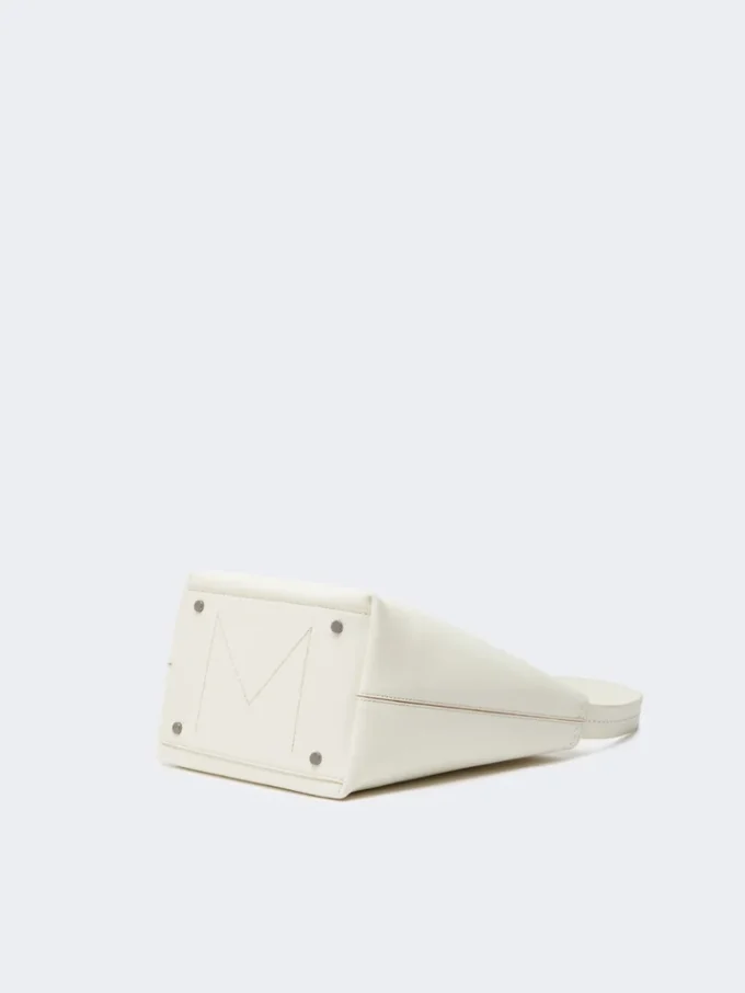 Archetipo kleine Ledertasche, weiß