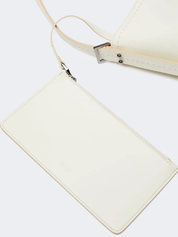Archetipo kleine Ledertasche, weiß