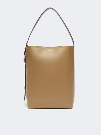 Archetipo Medium Leder-Beuteltasche, mud