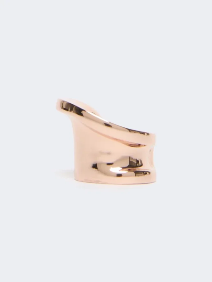 Asymmetrischer Metallring, bronzefarben Asymmetrischer Metallring, bronzefarben