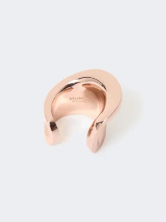 Asymmetrischer Metallring, bronzefarben