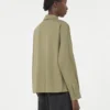 Asymmetrisches Hemd aus gewaschener Baumwolle, khaki Asymmetrisches Hemd aus gewaschener Baumwolle, khaki