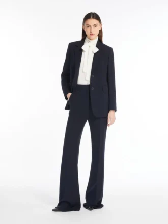 Ausgestellte Cady-Hose, marineblau