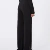 Ausgestellte Hose aus Stretch-Jersey, schwarz Ausgestellte Hose aus Stretch-Jersey, schwarz