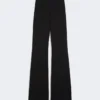 Ausgestellte Hose aus Stretch-Jersey, schwarz Ausgestellte Hose aus Stretch-Jersey, schwarz