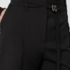 Ausgestellte Stretch-Hose aus Wollstoff, schwarz Ausgestellte Stretch-Hose aus Wollstoff, schwarz