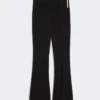 Ausgestellte Stretch-Viskosehose, schwarz Ausgestellte Stretch-Viskosehose, schwarz
