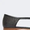 Ballerinas im Raffia-Look mit geflochtenem Obermaterial, schwarz Ballerinas im Raffia-Look mit geflochtenem Obermaterial, schwarz