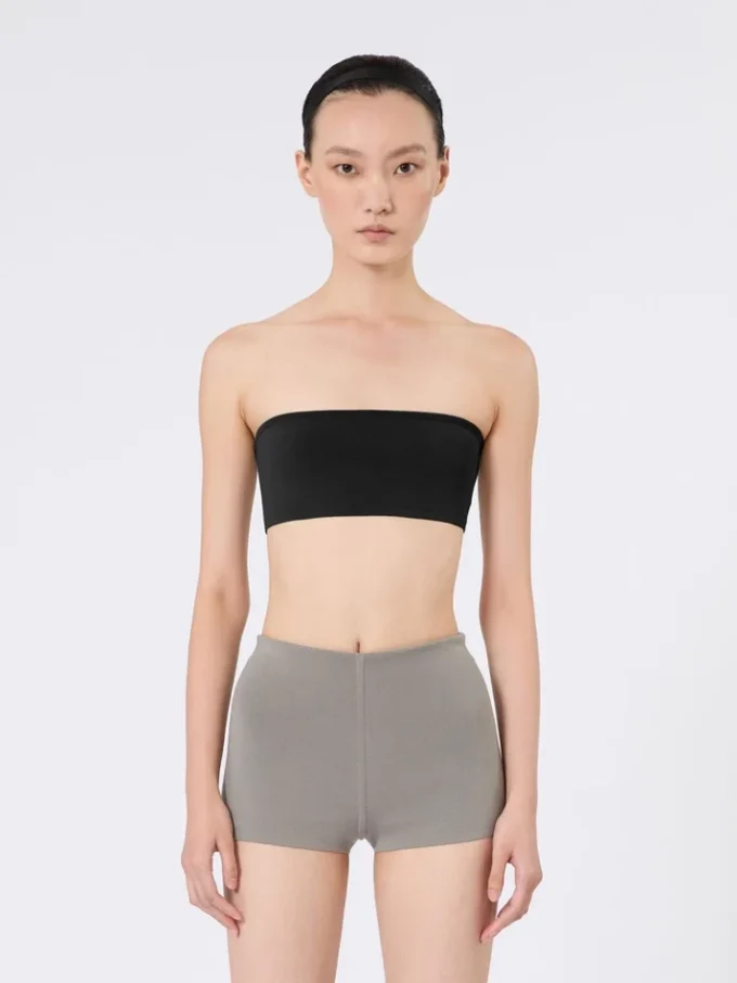 Bandeau-BH aus Stretch-Viskose, schwarz Bandeau-BH aus Stretch-Viskose, schwarz