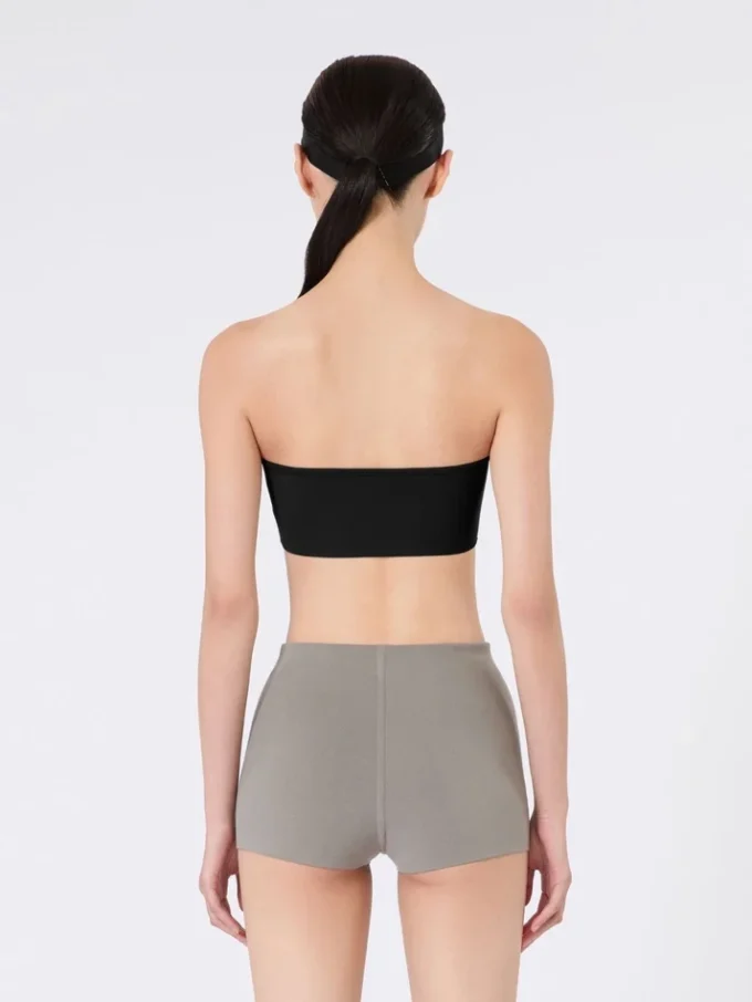 Bandeau-BH aus Stretch-Viskose, schwarz Bandeau-BH aus Stretch-Viskose, schwarz