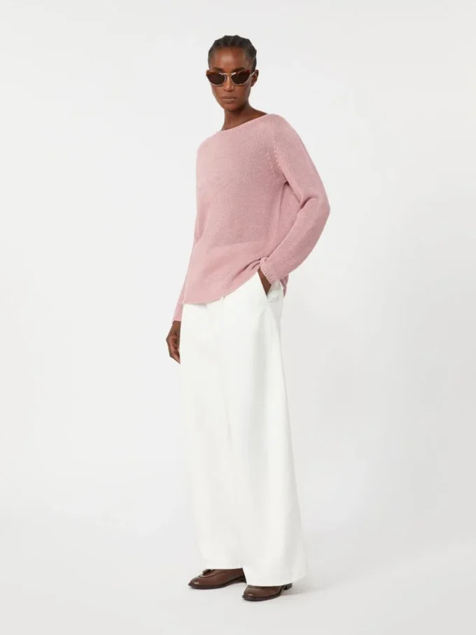 Basic-Pullover aus Leinen, Antikrosa Basic-Pullover aus Leinen, Antikrosa