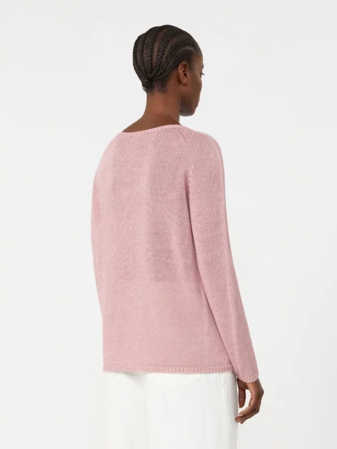 Basic-Pullover aus Leinen, Antikrosa Basic-Pullover aus Leinen, Antikrosa