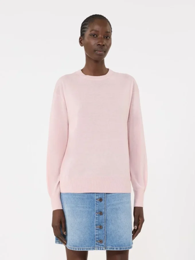 Basic-Pullover aus Wolle und Kaschmir, rosa