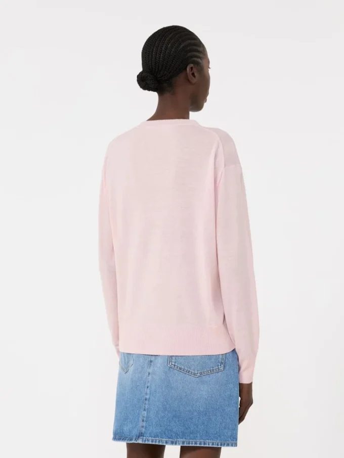 Basic-Pullover aus Wolle und Kaschmir, rosa