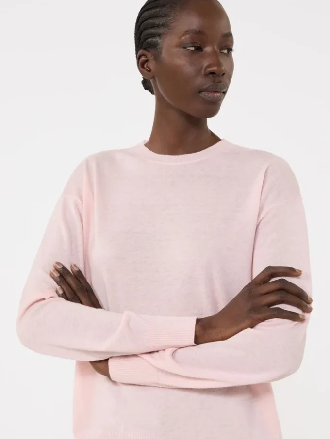 Basic-Pullover aus Wolle und Kaschmir, rosa
