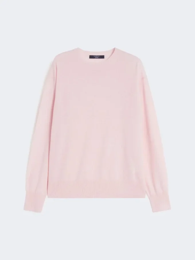 Basic-Pullover aus Wolle und Kaschmir, rosa