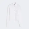 Baumwoll-Cropped-Shirt mit Plissee am Rücken, optisches Weiß Baumwoll-Cropped-Shirt mit Plissee am Rücken, optisches Weiß