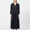 Baumwoll-Denimkleid mit Gürtel, ultramarinblau