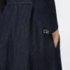 Baumwoll-Denimkleid mit Gürtel, ultramarinblau
