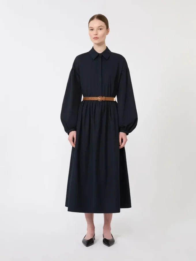 Baumwoll-Hemdkleid, marineblau Baumwoll-Hemdkleid, marineblau