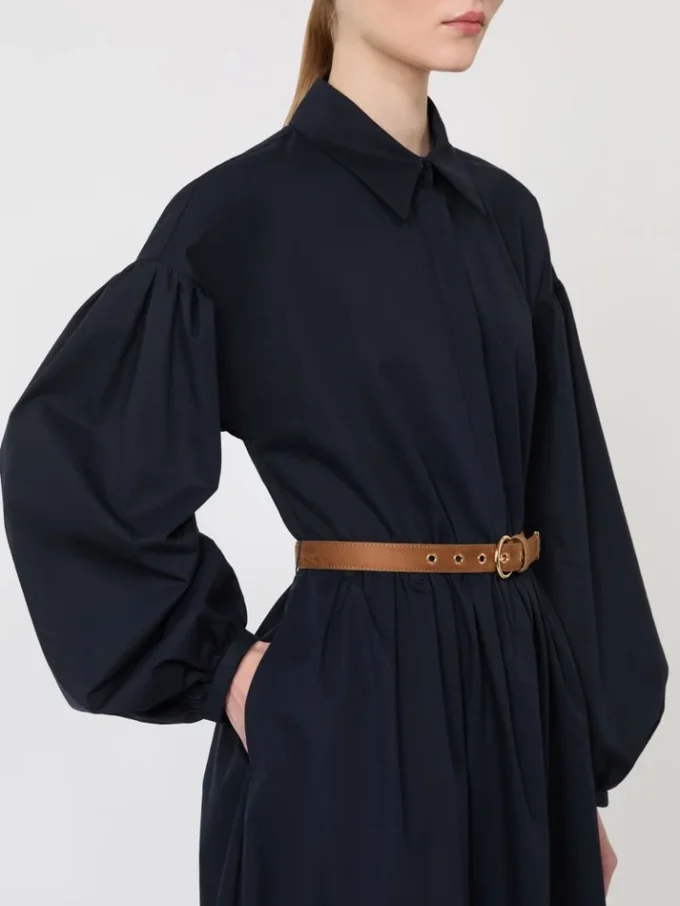 Baumwoll-Hemdkleid, marineblau Baumwoll-Hemdkleid, marineblau