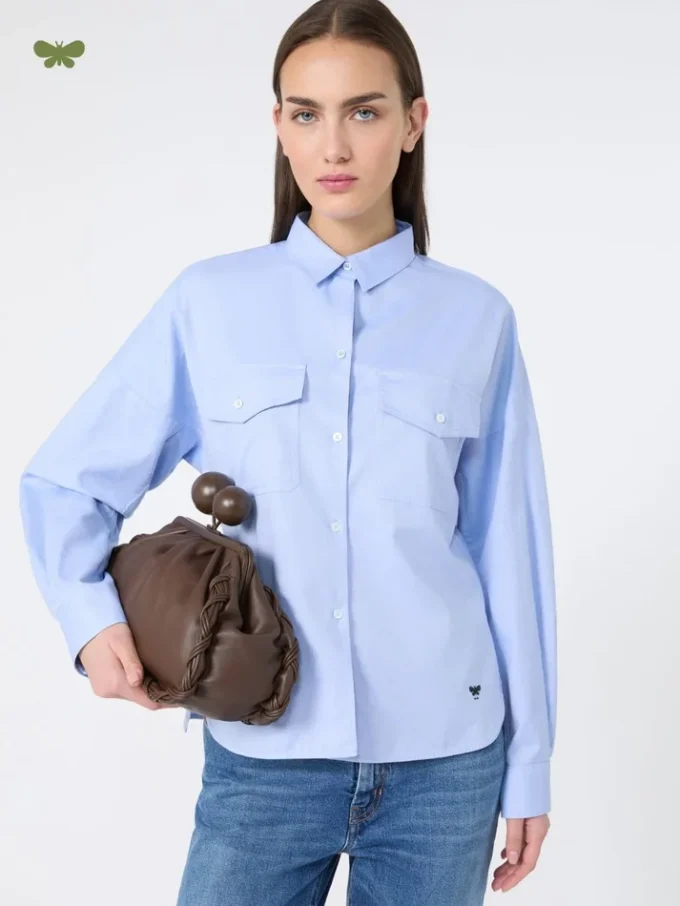 Baumwoll-Oxford-Hemd, hellblau Baumwoll-Oxford-Hemd, hellblau