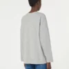 Baumwoll-Sweatshirt mit Rundhalsausschnitt, hellgrau Baumwoll-Sweatshirt mit Rundhalsausschnitt, hellgrau