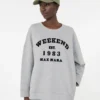 Baumwoll-Sweatshirt mit Rundhalsausschnitt, hellgrau Baumwoll-Sweatshirt mit Rundhalsausschnitt, hellgrau