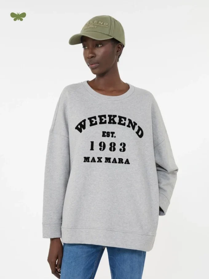 Baumwoll-Sweatshirt mit Rundhalsausschnitt, hellgrau Baumwoll-Sweatshirt mit Rundhalsausschnitt, hellgrau