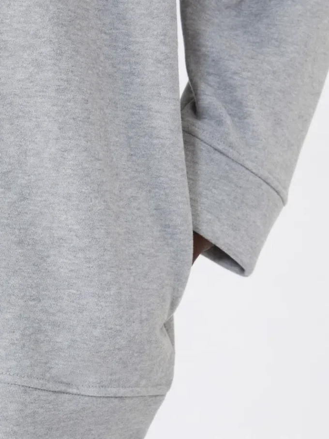 Baumwoll-Sweatshirt mit Rundhalsausschnitt, hellgrau Baumwoll-Sweatshirt mit Rundhalsausschnitt, hellgrau