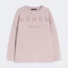 Baumwoll-Sweatshirt mit Rundhalsausschnitt, lila Baumwoll-Sweatshirt mit Rundhalsausschnitt, lila