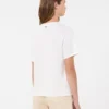 Baumwoll-T-Shirt mit Aufdruck und Stickerei, weiß Baumwoll-T-Shirt mit Aufdruck und Stickerei, weiß