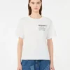 Baumwoll-T-Shirt mit grafischem Aufdruck, weiß Baumwoll-T-Shirt mit grafischem Aufdruck, weiß