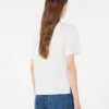 Baumwoll-T-Shirt mit grafischem Aufdruck, weiß Baumwoll-T-Shirt mit grafischem Aufdruck, weiß