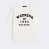 Baumwoll-T-Shirt mit grafischem Aufdruck, weiß Baumwoll-T-Shirt mit grafischem Aufdruck, weiß
