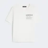 Baumwoll-T-Shirt mit grafischem Aufdruck, weiß Baumwoll-T-Shirt mit grafischem Aufdruck, weiß